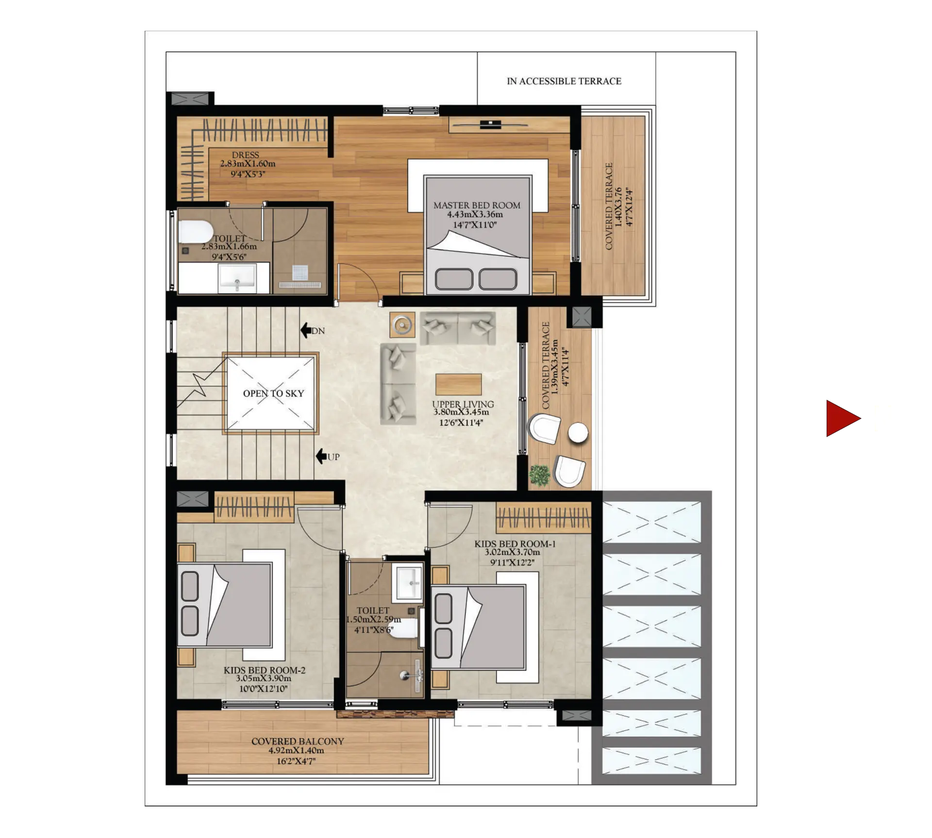 TYPE A | EF | SALE AREA: 314.45 SQ.M. / 3385 SQ.FT. | CARPET AREA: 222.87 SQ.M. / 2399 SQ.FT. | FIRST FLOOR