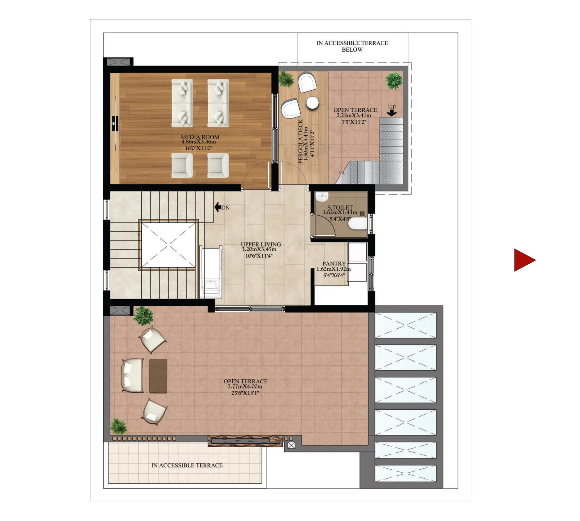 TYPE A | EF | SALE AREA: 314.45 SQ.M. / 3385 SQ.FT. | CARPET AREA: 222.87 SQ.M. / 2399 SQ.FT. | SECOND FLOOR