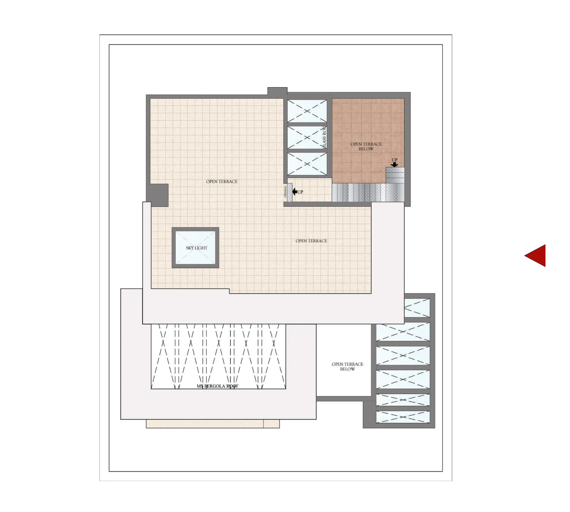 TYPE B | WF | SALE AREA: 384.34 SQ.M. / 4137 SQ.FT. | CARPET AREA: 279.46 SQ.M. / 3008 SQ.FT. | ROOF FLOOR