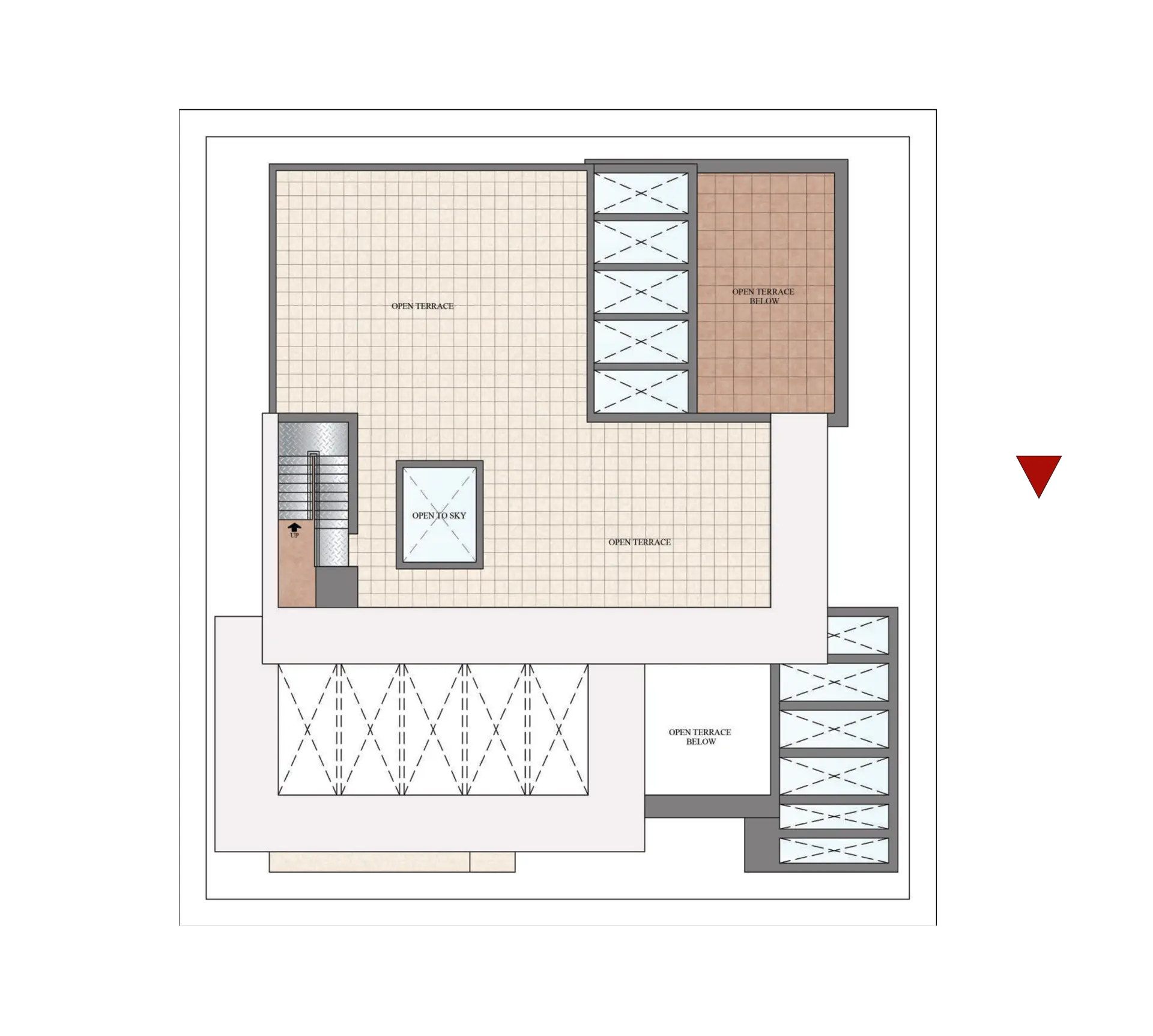 TYPE D | NF | SALE AREA: 528.64 SQ.M. / 5690 SQ.FT. | CARPET AREA: 399 SQ.M. / 4176 SQ.FT. | ROOF FLOOR